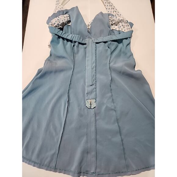 Vintage KERRY BROOKE Sea Stars Sears Roebuck Blue Halter Dress Bathing Suit 50's - Picture 5 of 16